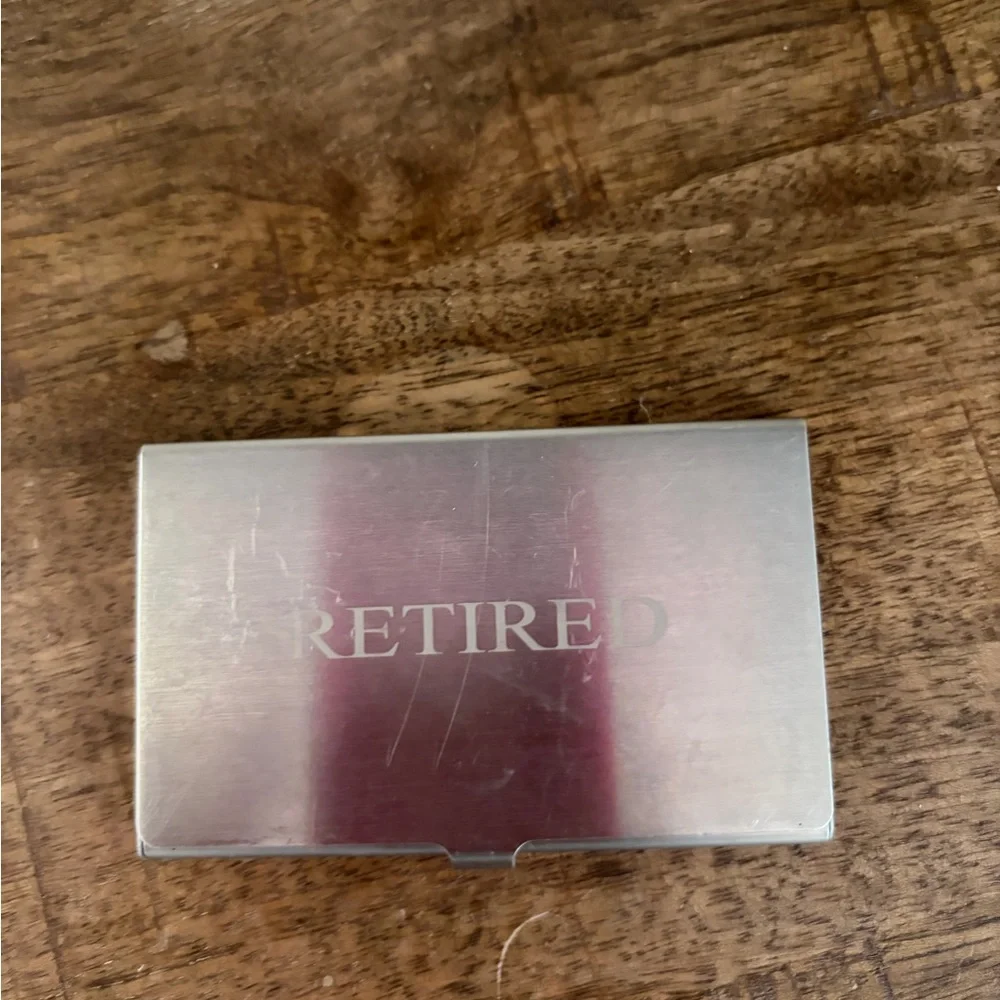 Silver Card Holder with 'RETIRED' Engraving